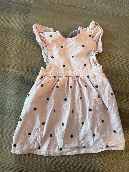 Other - Baby girl apron dress in pink polka dot - 6m- 2T